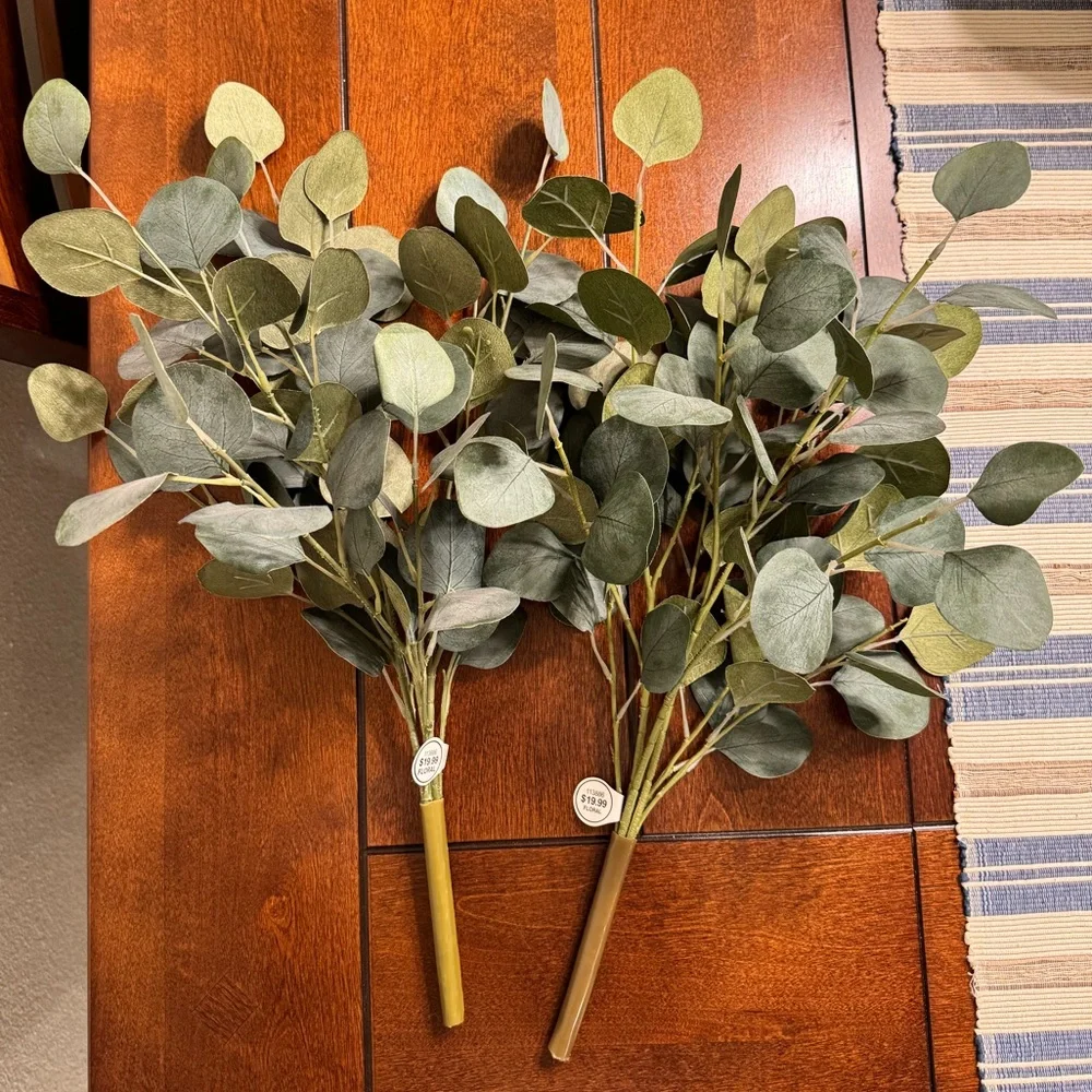 Faux Silver Dollar Eucalyptus Stems